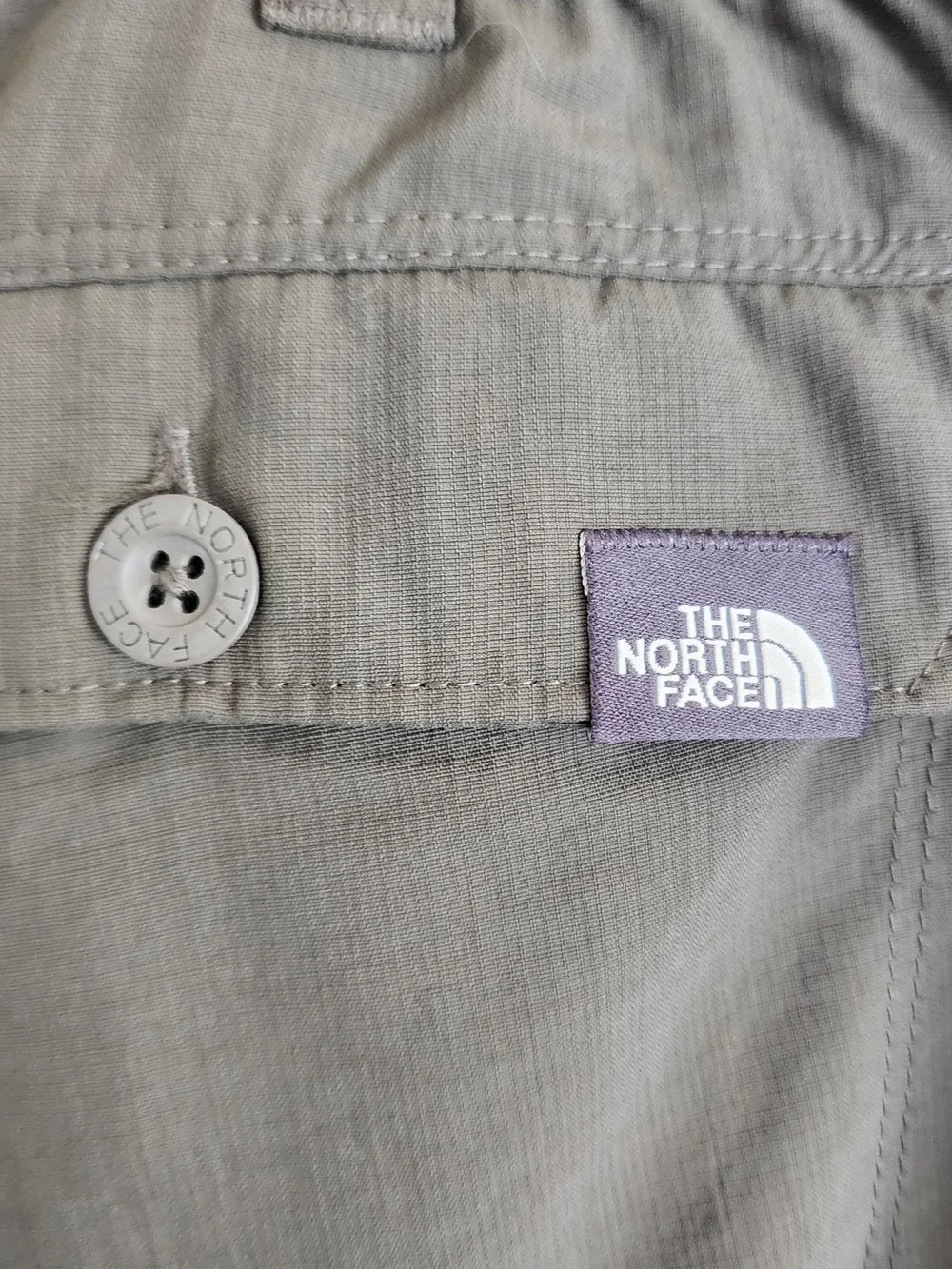The North Face Mens Large Olive Green Stow Pocket Nylon Hiking Cargo Pants - Picture 8 of 12